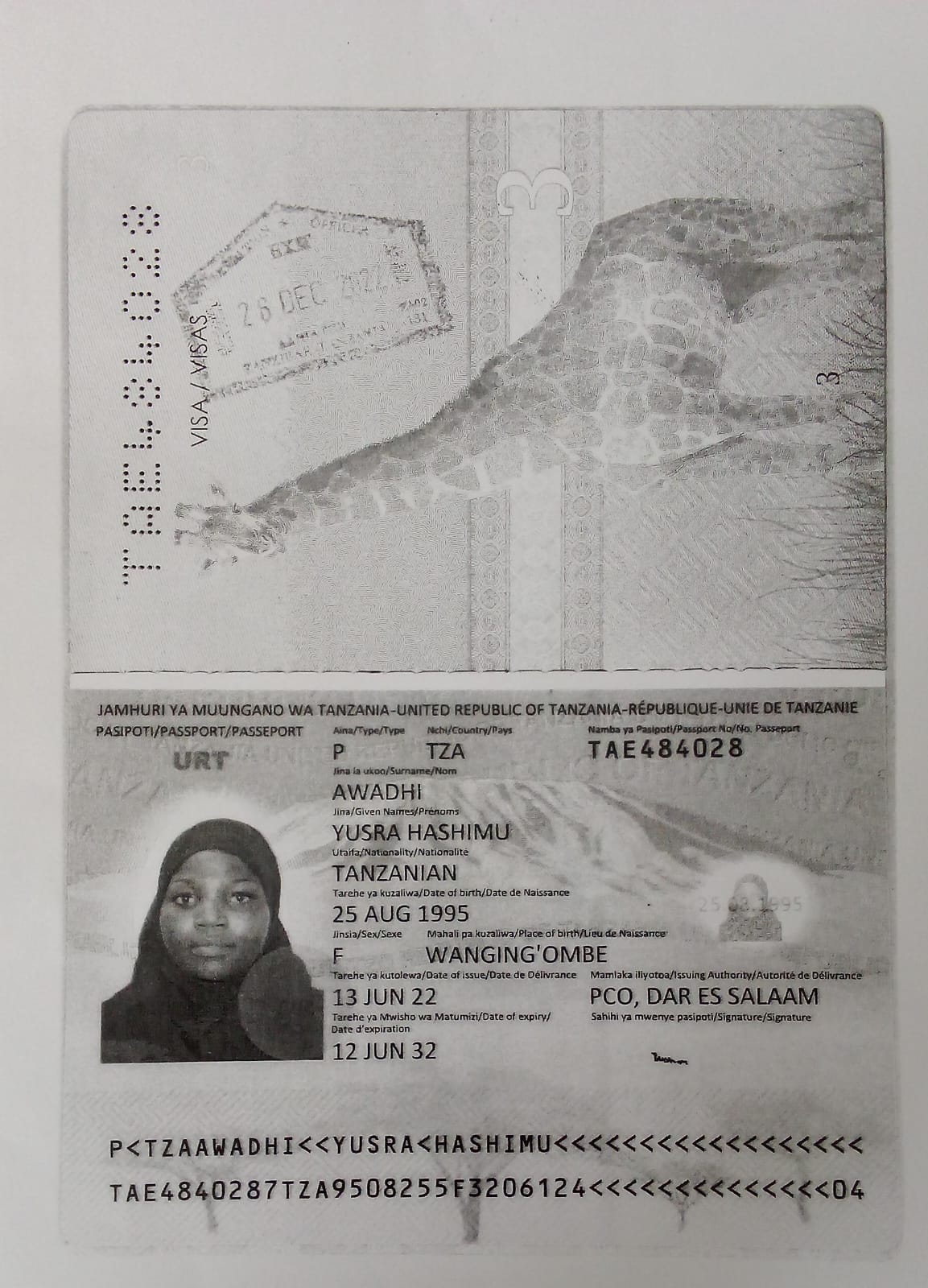 YUSRA HASHIMU AWADHI