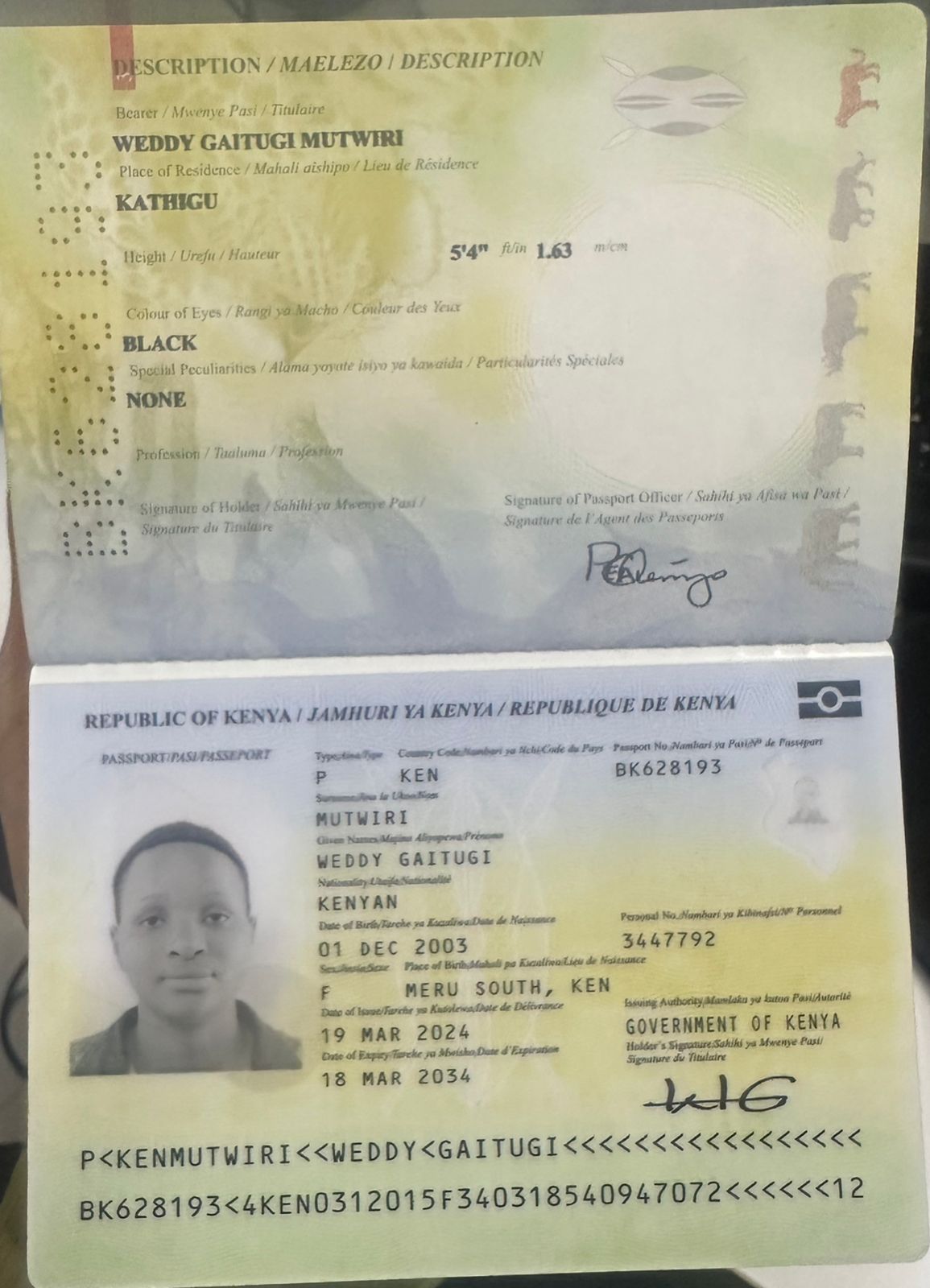 WEDDY GAITUGI MUTWIRI